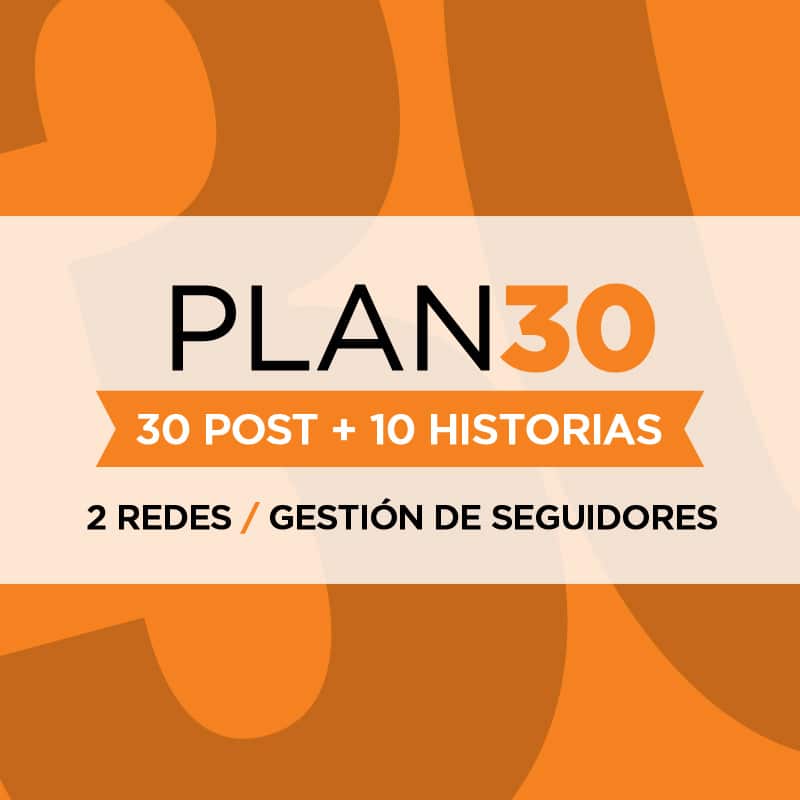 Gestión de Redes Sociales  - Plan 30