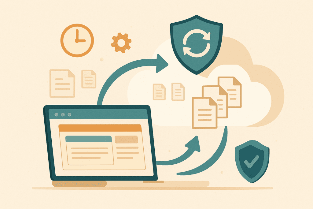 Sistema de backups automáticos de WordPress copiando el sitio a la nube de forma programada